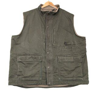 RedHead Utility Vest Mens 2XL Green Fleece Lined Hunting Camping Outdoor Travel